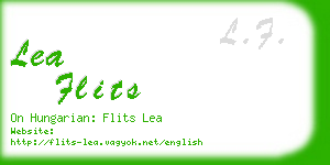 lea flits business card